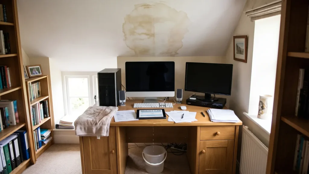 Dégât des eaux dans un bureau à domicile pris en charge par l assurance