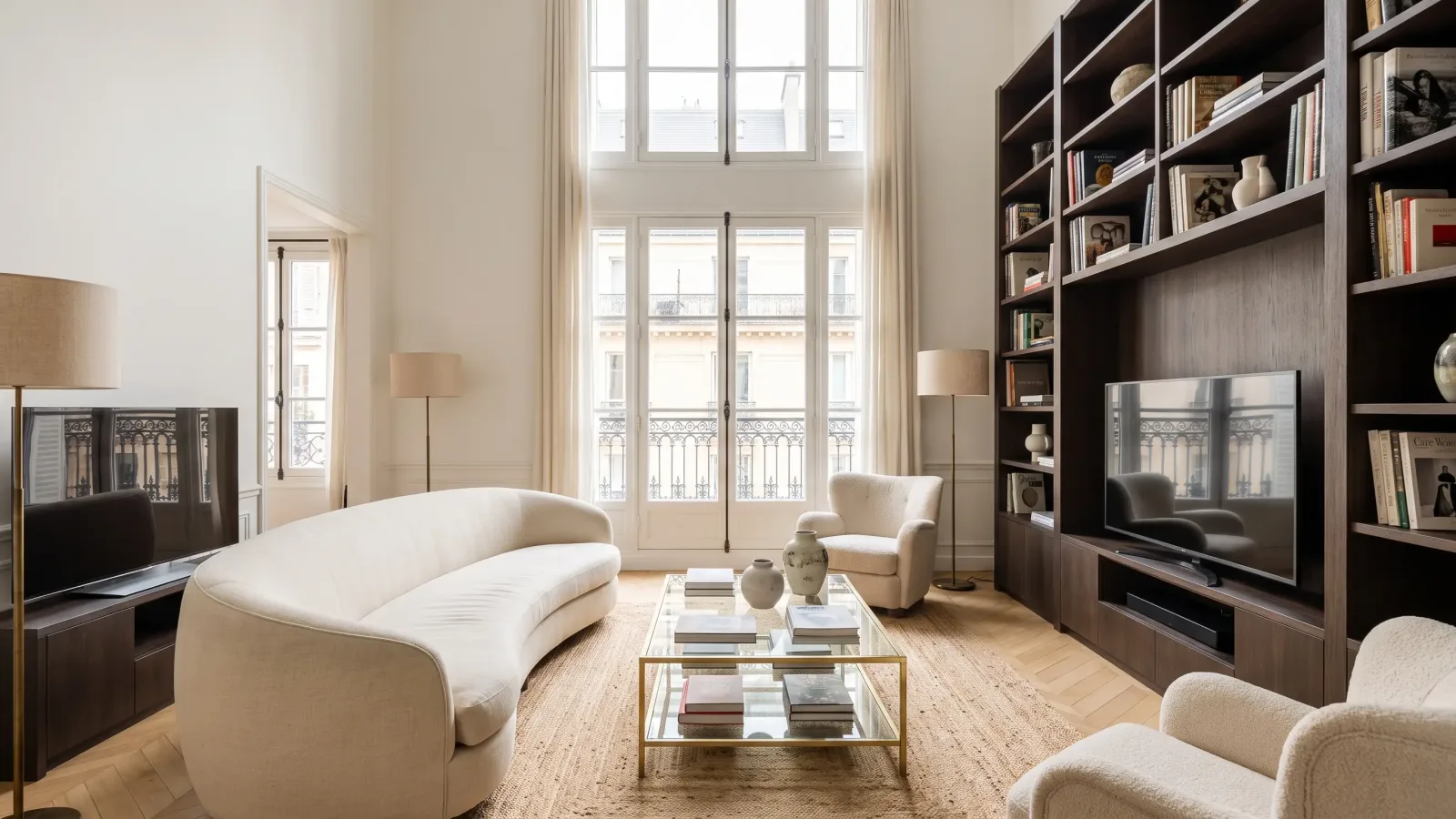 Salon meublé à estimer pour le capital mobilier de l'assurance habitation